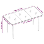 5-tlg. Garten-Essgruppe mit Kissen Beige Poly Rattan