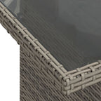 8-teiliges Gartensofa-Set mit Kissen, grau, Polyrattan