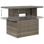 10-teiliges Gartensofa-Set mit Kissen, grau, Polyrattan