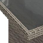 10-teiliges Gartensofa-Set mit Kissen, grau, Polyrattan