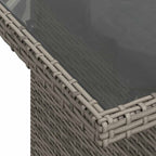 8-teiliges Gartensofa-Set mit Kissen, grau, Polyrattan