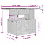 8-tlg. Garten-Sofagarnitur mit Kissen Hellgrau Poly Rattan