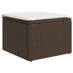6-tlg. Garten-Sofagarnitur mit Kissen Braun Poly Rattan