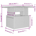 6-tlg. Garten-Sofagarnitur mit Kissen Braun Poly Rattan