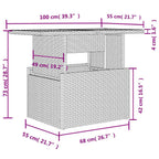 5-tlg. Garten-Sofagarnitur mit Kissen Braun Poly Rattan