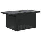 10-tlg. Garten-Sofagarnitur mit Kissen Schwarz Poly Rattan