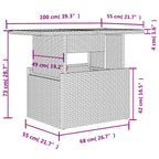 11-teiliges Gartensofa-Set mit Kissen, braun, Polyrattan
