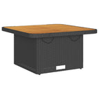 7-tlg. Garten-Lounge-Set mit Kissen Schwarz Poly Rattan