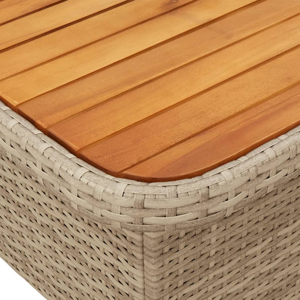 3-tlg. Garten-Sofagarnitur mit Kissen Beige Poly Rattan