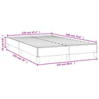 Bettgestell ohne Matratze Hellgrau 120x190 cm Stoff