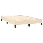 Bettgestell ohne Matratze Creme 120x190 cm Stoff