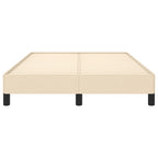 Bettgestell ohne Matratze Creme 120x190 cm Stoff