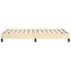 Bettgestell ohne Matratze Creme 120x190 cm Stoff