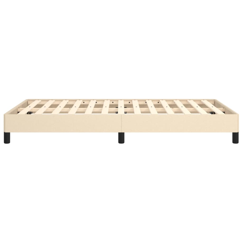Bettgestell ohne Matratze Creme 120x190 cm Stoff