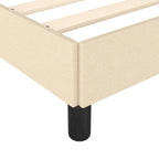 Bettgestell ohne Matratze Creme 120x190 cm Stoff