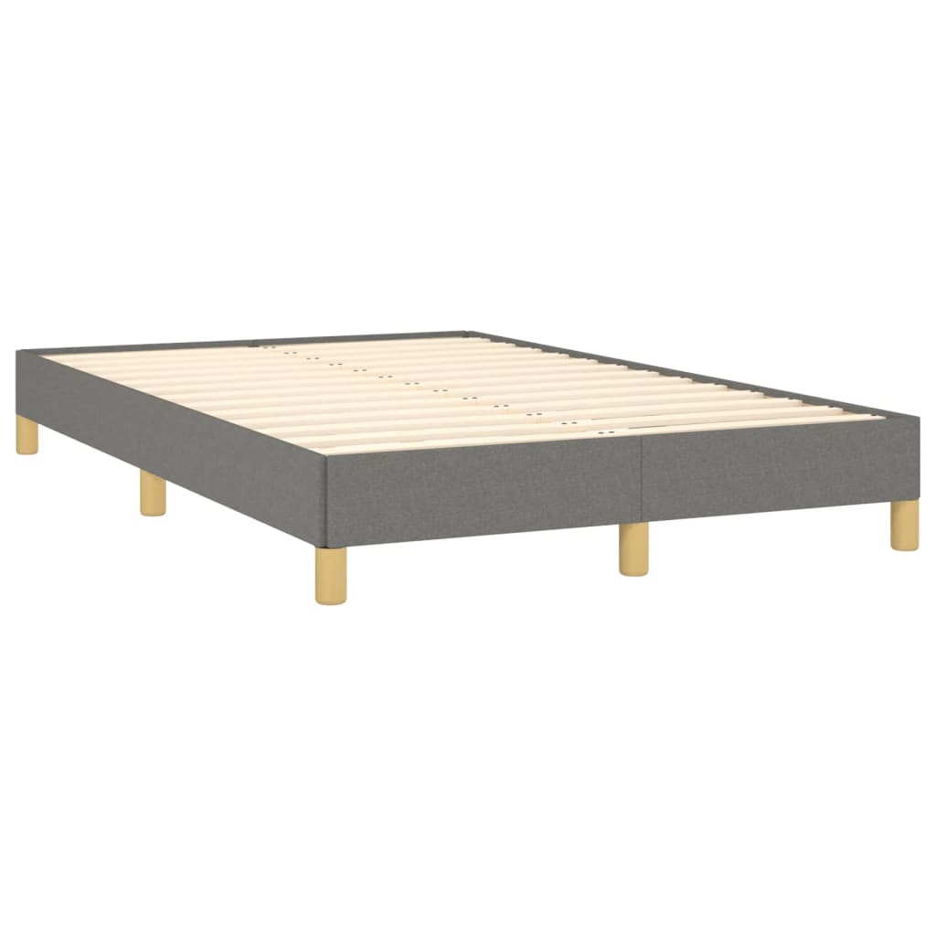 Bettgestell ohne Matratze Dunkelgrau 120x190 cm Stoff