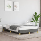 Bettgestell ohne Matratze Dunkelgrau 120x190 cm Stoff
