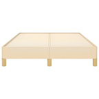 Bettgestell ohne Matratze Creme 120x190 cm Stoff