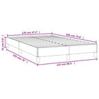 Bettgestell ohne Matratze Grau 120x190 cm Kunstleder