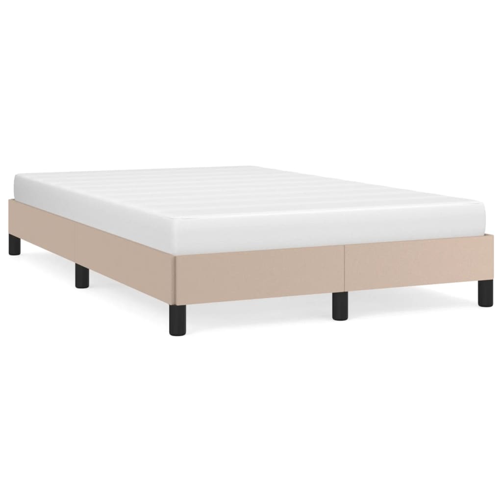 Bettgestell ohne Matratze Cappuccino-Braun 120x190cm Kunstleder