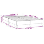 Bettgestell ohne Matratze Cappuccino-Braun 120x190cm Kunstleder