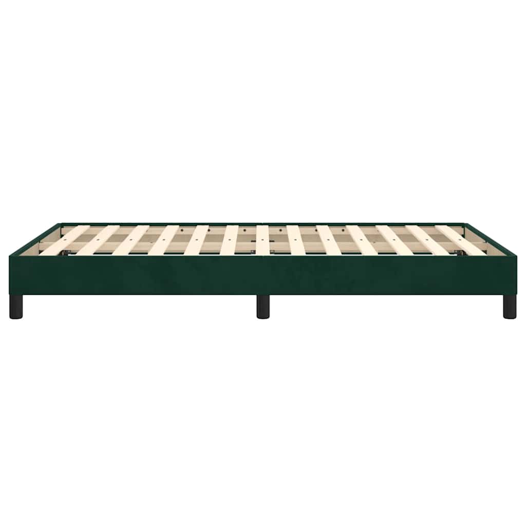 Bettgestell ohne Matratze Dunkelgrün 120x190 cm Samt