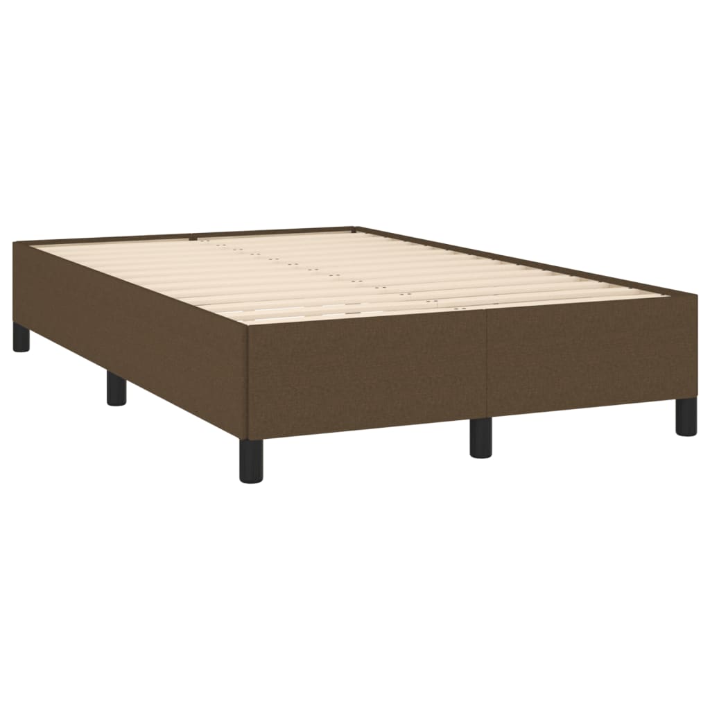 Bettgestell ohne Matratze Dunkelbraun 120x190 cm Stoff