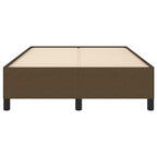 Bettgestell ohne Matratze Dunkelbraun 120x190 cm Stoff