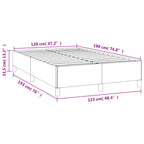 Bettgestell ohne Matratze Dunkelbraun 120x190 cm Stoff