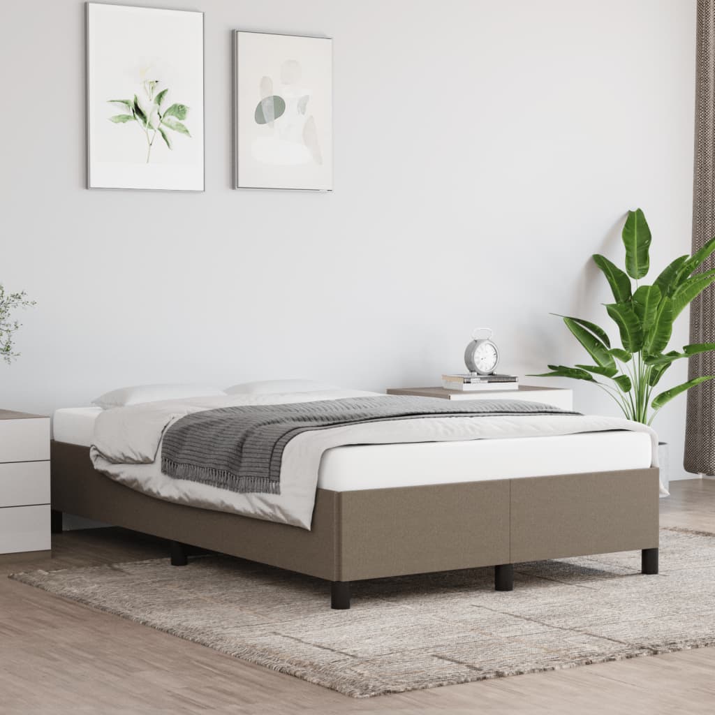Bettgestell ohne Matratze Taupe 120x190 cm Stoff