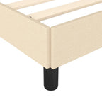 Bettgestell ohne Matratze Creme 120x190 cm Stoff
