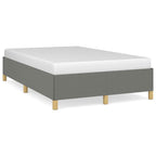 Bettgestell ohne Matratze Dunkelgrau 120x190 cm Stoff