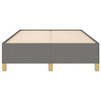 Bettgestell ohne Matratze Dunkelgrau 120x190 cm Stoff