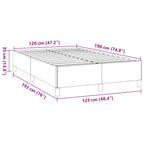 Bettgestell ohne Matratze Creme 120x190 cm Stoff