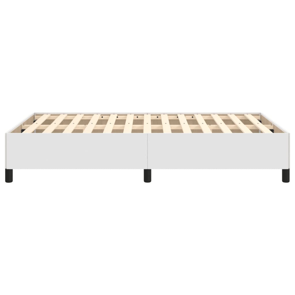Bettgestell ohne Matratze Weiß 120x190 cm Kunstleder