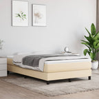 Boxspringbett mit Matratze Creme 120x190 cm Stoff