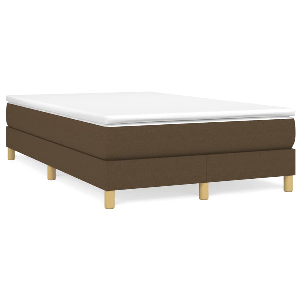Boxspringbett mit Matratze Dunkelbraun 120x190 cm Stoff