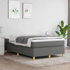 Boxspringbett mit Matratze Dunkelgrau 120x190 cm Stoff
