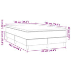 Boxspringbett mit Matratze Dunkelbraun 120x190 cm Stoff