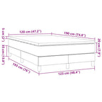 Boxspringbett mit Matratze Blau 120x190 cm Stoff