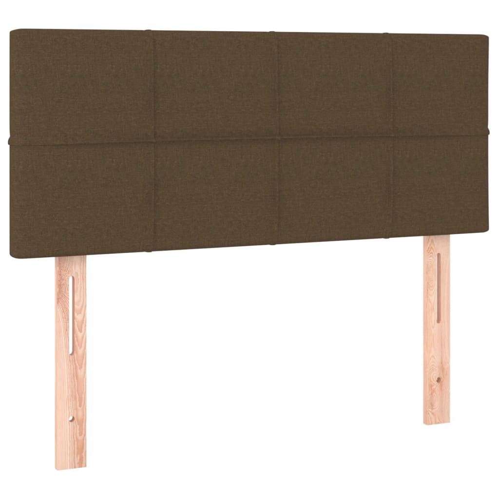 Boxspringbett mit Matratze Dunkelbraun 120x190 cm Stoff