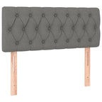 Boxspringbett mit Matratze Dunkelgrau 120x190 cm Stoff
