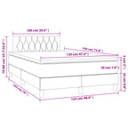Boxspringbett mit Matratze Blau 120x190 cm Stoff