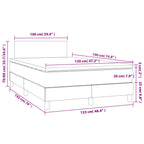 Boxspringbett mit Matratze Dunkelbraun 120x190 cm Stoff