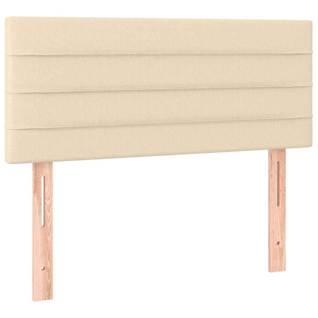 Boxspringbett mit Matratze Creme 120x190 cm Stoff
