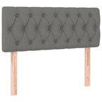 Boxspringbett mit Matratze Dunkelgrau 120x190 cm Stoff