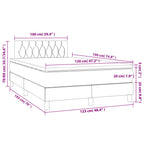 Boxspringbett mit Matratze Dunkelgrau 120x190 cm Stoff