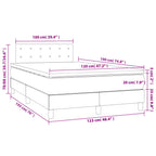 Boxspringbett mit Matratze Dunkelbraun 120x190 cm Stoff