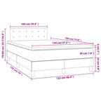 Boxspringbett mit Matratze Schwarz 120x190 cm Kunstleder