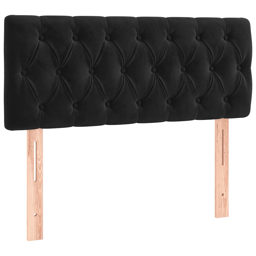 Boxspringbett mit Matratze Schwarz 120x190 cm Samt